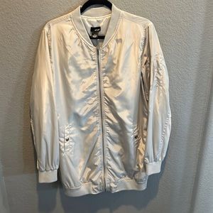 Long utility tan jacket , size Medium